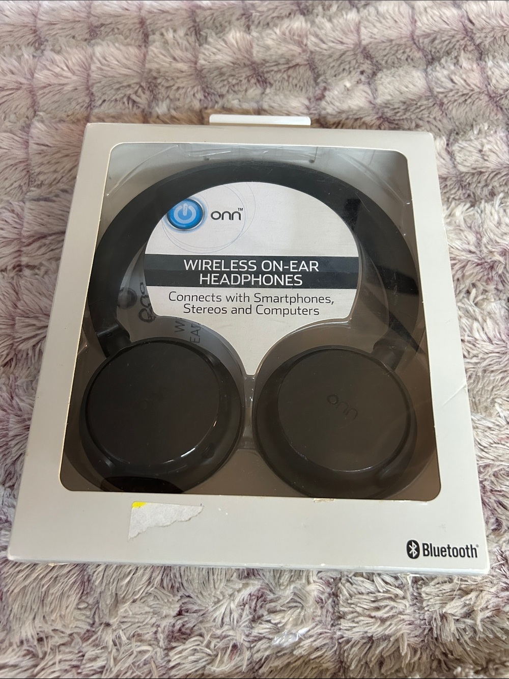 onn Wireless On-Ear Headphones - Black New